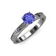 3 - Cael Classic 6.50 mm Round Tanzanite Solitaire Engagement Ring 
