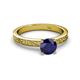 4 - Cael Classic 6.00 mm Round Blue Sapphire Solitaire Engagement Ring 