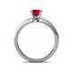5 - Cael Classic 6.00 mm Round Ruby Solitaire Engagement Ring 