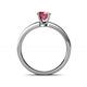 5 - Cael Classic 6.50 mm Round Rhodolite Garnet Solitaire Engagement Ring 