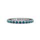 1 - Gracie 1.10 ctw Blue Diamond (2.30 mm) Women Eternity Band 