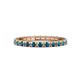 1 - Gracie 1.10 ctw Blue Diamond (2.30 mm) Women Eternity Band 