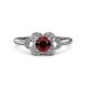 3 - Kyra Signature Red Garnet and Diamond Engagement Ring 