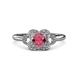 3 - Kyra Signature Rhodolite Garnet and Diamond Engagement Ring 
