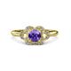 3 - Kyra Signature Iolite and Diamond Engagement Ring 