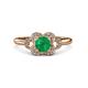 3 - Kyra Signature Emerald and Diamond Engagement Ring 