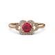 3 - Kyra Signature Ruby and Diamond Engagement Ring 