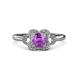 3 - Kyra Signature Amethyst and Diamond Engagement Ring 