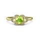 3 - Kyra Signature Peridot and Diamond Engagement Ring 