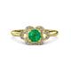 3 - Kyra Signature Emerald and Diamond Engagement Ring 