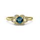 3 - Kyra Signature Blue and White Diamond Engagement Ring 