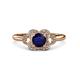 3 - Kyra Signature Blue Sapphire and Diamond Engagement Ring 