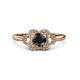 3 - Kyra Signature Black and White Diamond Engagement Ring 