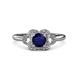 3 - Kyra Signature Blue Sapphire and Diamond Engagement Ring 