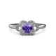 3 - Kyra Signature Iolite and Diamond Engagement Ring 