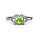 3 - Kyra Signature Peridot and Diamond Engagement Ring 