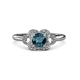 3 - Kyra Signature Blue and White Diamond Engagement Ring 