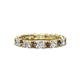 1 - Laida 3.00 mm Smoky Quartz and Diamond Eternity Band 