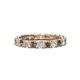 1 - Laida 3.00 mm Smoky Quartz and Diamond Eternity Band 