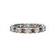 1 - Laida 3.00 mm Smoky Quartz and Diamond Eternity Band 