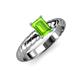3 - Eudora Classic 7x5 mm Emerald Shape Peridot Solitaire Engagement Ring 