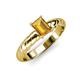 3 - Eudora Classic 7x5 mm Emerald Shape Citrine Solitaire Engagement Ring 
