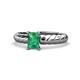 1 - Eudora Classic 7x5 mm Emerald Shape Emerald Solitaire Engagement Ring 
