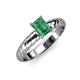 3 - Eudora Classic 7x5 mm Emerald Shape Emerald Solitaire Engagement Ring 