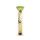5 - Eudora Classic 7x5 mm Emerald Shape Peridot Solitaire Engagement Ring 