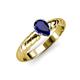 3 - Eudora Classic Pear Cut Blue Sapphire Solitaire Engagement Ring 
