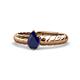 1 - Eudora Classic Pear Cut Blue Sapphire Solitaire Engagement Ring 