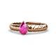 1 - Eudora Classic Pear Cut Pink Sapphire Solitaire Engagement Ring 