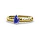 1 - Eudora Classic Pear Cut Tanzanite Solitaire Engagement Ring 