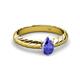 2 - Eudora Classic Pear Cut Tanzanite Solitaire Engagement Ring 