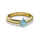 2 - Eudora Classic Pear Cut Aquamarine Solitaire Engagement Ring 