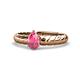 1 - Eudora Classic Pear Cut Pink Tourmaline Solitaire Engagement Ring 