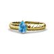 1 - Eudora Classic Pear Cut Blue Topaz Solitaire Engagement Ring 