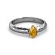 2 - Eudora Classic Pear Cut Citrine Solitaire Engagement Ring 