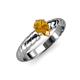 3 - Eudora Classic Pear Cut Citrine Solitaire Engagement Ring 