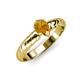 3 - Eudora Classic Pear Cut Citrine Solitaire Engagement Ring 