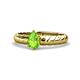 1 - Eudora Classic Pear Cut Peridot Solitaire Engagement Ring 