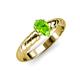 3 - Eudora Classic Pear Cut Peridot Solitaire Engagement Ring 