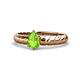 1 - Eudora Classic Pear Cut Peridot Solitaire Engagement Ring 