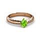 2 - Eudora Classic Pear Cut Peridot Solitaire Engagement Ring 