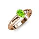 3 - Eudora Classic Pear Cut Peridot Solitaire Engagement Ring 