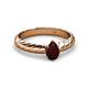 2 - Eudora Classic Pear Cut Red Garnet Solitaire Engagement Ring 