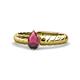 1 - Eudora Classic Pear Cut Rhodolite Garnet Solitaire Engagement Ring 