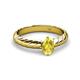 2 - Eudora Classic Pear Cut Yellow Sapphire Solitaire Engagement Ring 