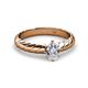 2 - Eudora Classic Pear Cut Diamond Solitaire Engagement Ring 