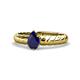 1 - Eudora Classic Pear Cut Blue Sapphire Solitaire Engagement Ring 